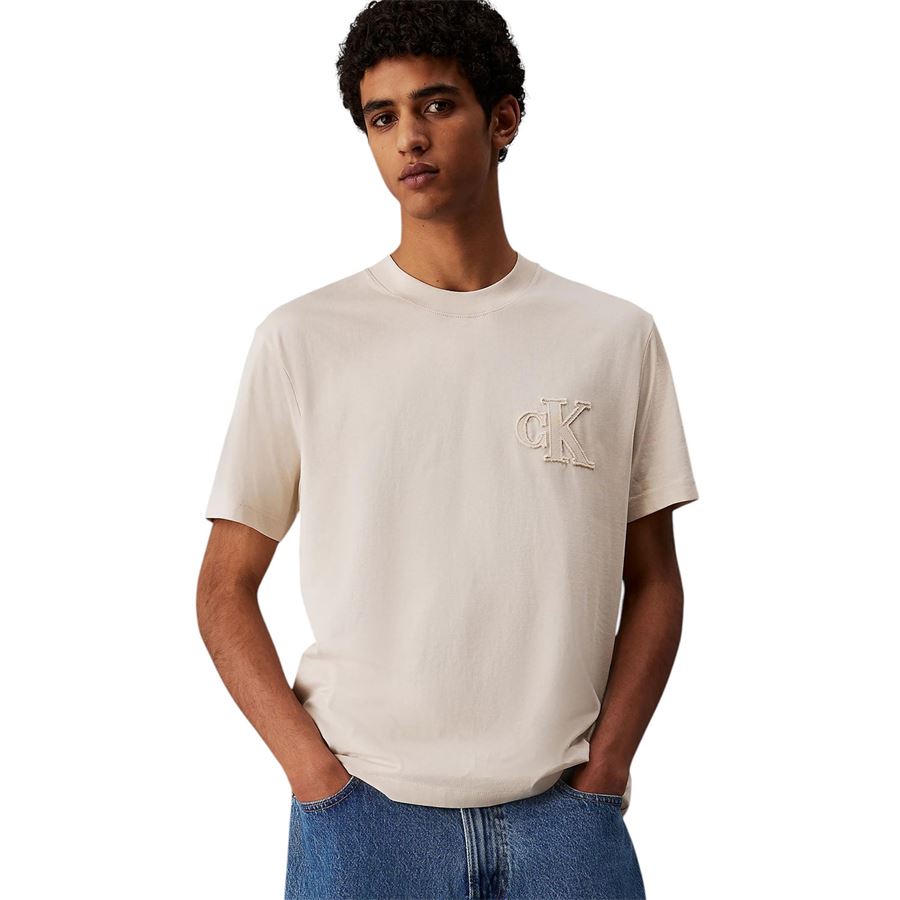 T-shirt con logo applicato da uomo Calvin Klein | J30J327494PDV